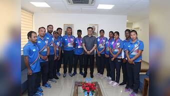 Sports minister Kiren Rijiju interacts with Indian archery team, says there will be no shortage of funds for training