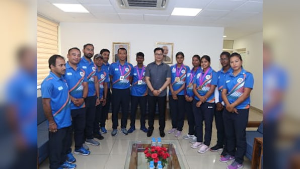 Sports minister Kiren Rijiju interacts with Indian archery team, says there will be no shortage of funds for training