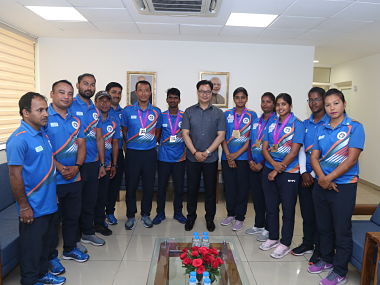 Sports minister Kiren Rijiju interacts with Indian archery team, says there will be no shortage of funds for training Sports minister Kiren Rijiju interacts with Indian archery team, says there will be no shortage of funds for training