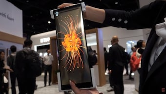 China's BOE showcases a 12.3-inch rollable screen, folding phone at a display show