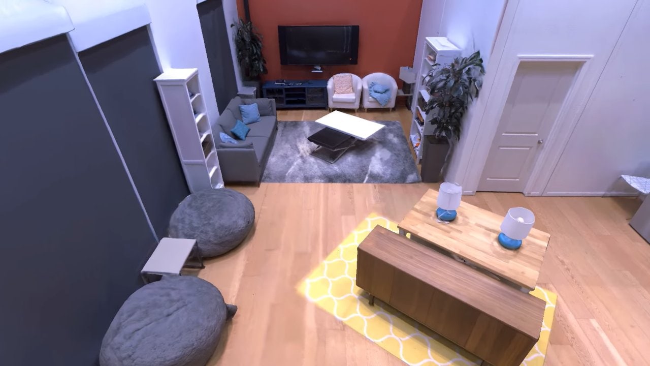 Replica simulation of an apartment by Facebook researchers. Image: Facebook.