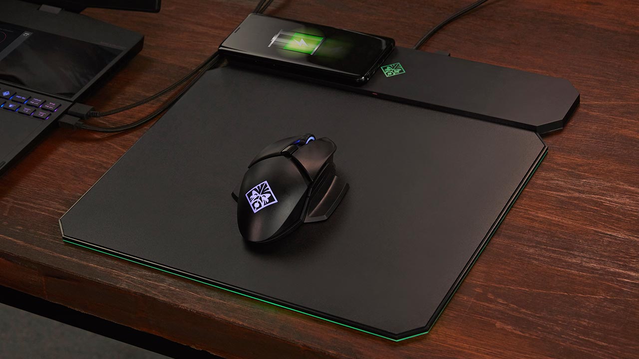 HP Omen Photon Wireless Mouse and Omen Outpost Mousepad.
