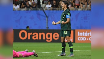FIFA Women's World Cup 2019: Australia's Sam Kerr hailed as 'GOAT' after four-goal romp over Jamaica