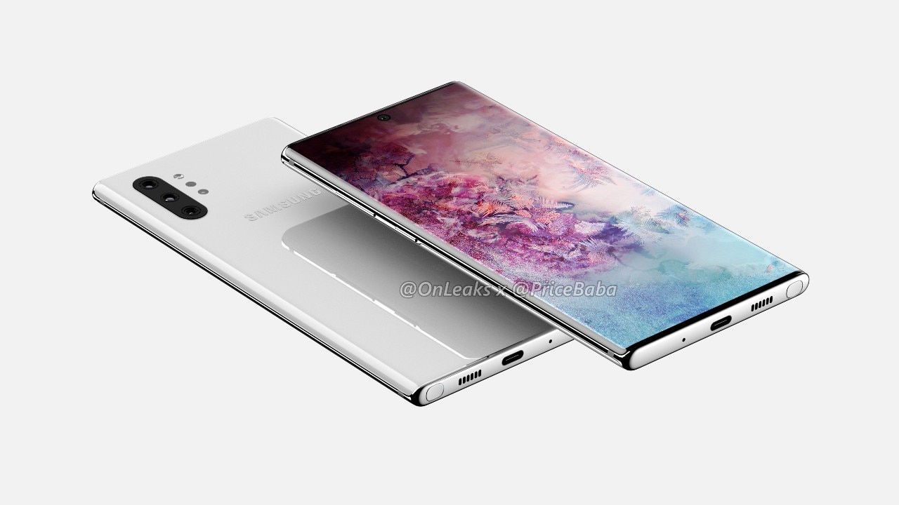 Samsung Galaxy Note10 render. Image: PriceBaba.