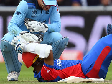 ICC Cricket World Cup 2019: Hashmatullah Shahidi batted on with broken helmet so as not to worry mother ICC Cricket World Cup 2019: Hashmatullah Shahidi batted on with broken helmet so as not to worry mother