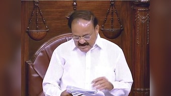 Rajya Sabha Chairman Venkaiah Naidu overwhelmed after reading obituary for S Jaipal Reddy in Parliament