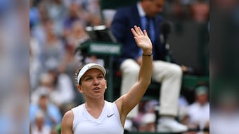 Wimbledon 2019: Simona Halep overcomes early onslaught to beat Zhang Shuai in straight sets and enter semi-finals