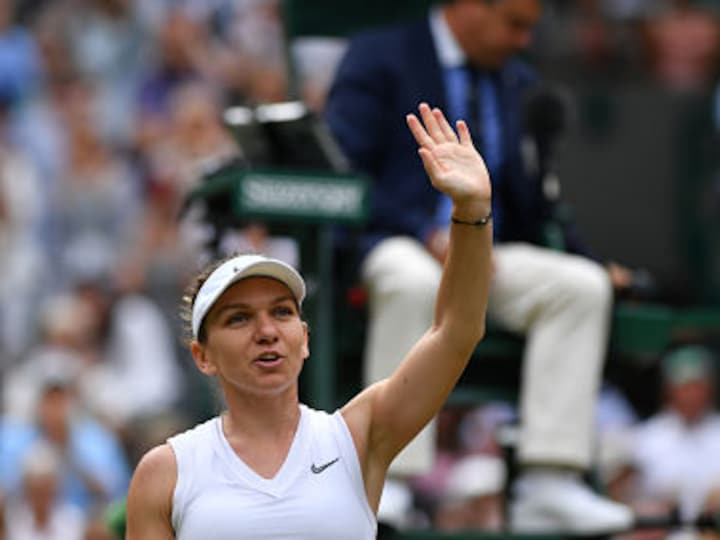 Wimbledon 2019: Simona Halep overcomes early onslaught to beat Zhang Shuai in straight sets and enter semi-finals
