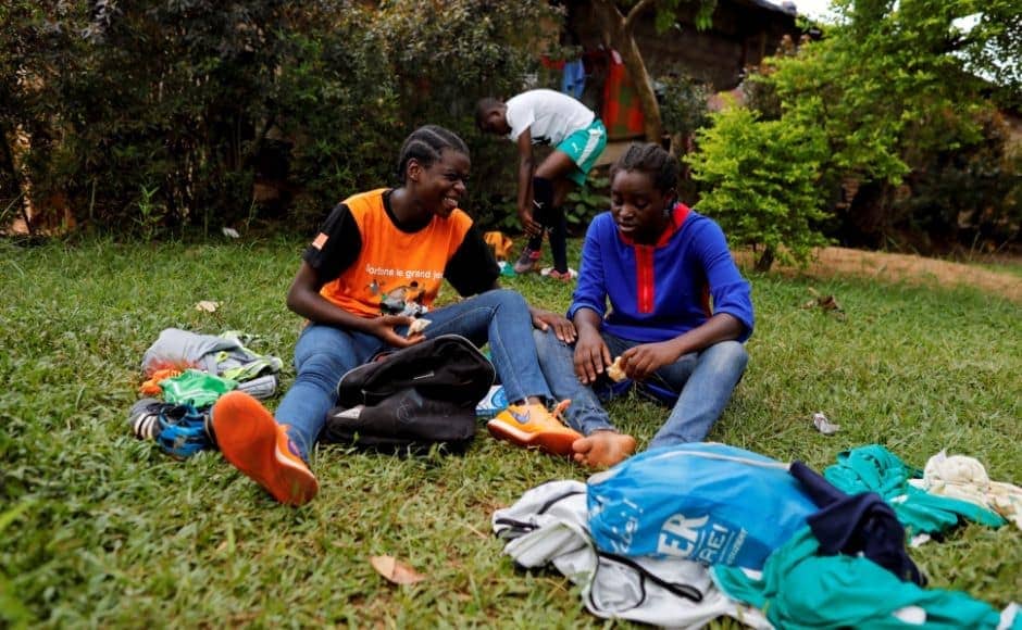 The Cameroonian soccer players Gaelle Asheri (17) and her teammate Ida Pouadjeu (16) are two of as many as 70 girls learning football under professional coaches at the Rails Foot Academy (RFA) in Yaounde. Reuters/ Zohra Bensemra The Cameroonian soccer players Gaelle Asheri (17) and her teammate Ida Pouadjeu (16) are two of as many as 70 girls learning football under professional coaches at the Rails Foot Academy (RFA) in Yaounde. Reuters/ Zohra Bensemra