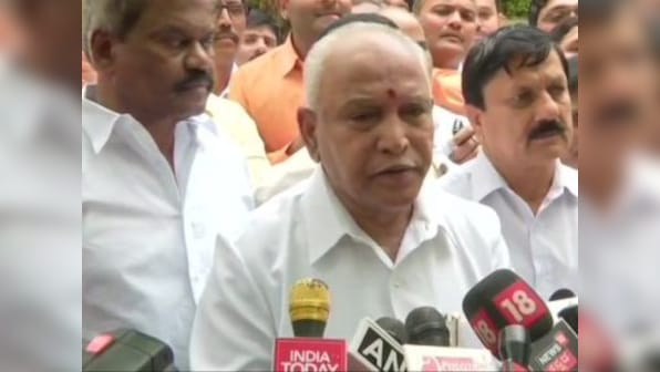 Yediyurappa swearing-in Karnataka CM Updates: BJP leader takes oath as chief minister for the fourth time