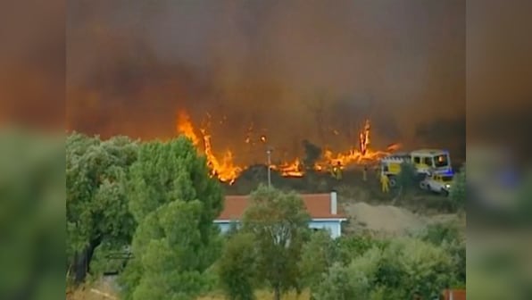 Over 1,000 firefighters, planes, helicopters battle wildfires in Portugal’s Castelo Branco region; one civilian seriously injured