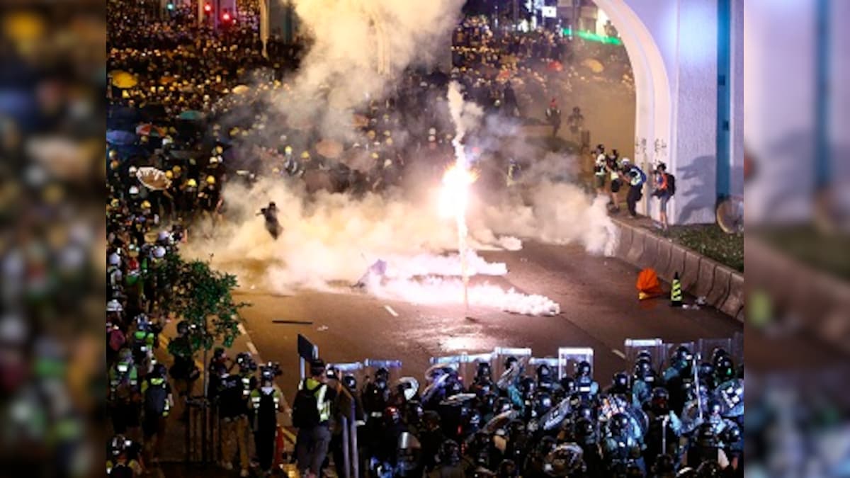 Hong Kong protestors daub China’s liason office with eggs, graffiti; deadlock over extradition bill, Carrie Lam’s resignation continues