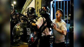 Hong Kong protests: Six hurt by fireworks amid clashes with police over arrest of 44 people on riot charges