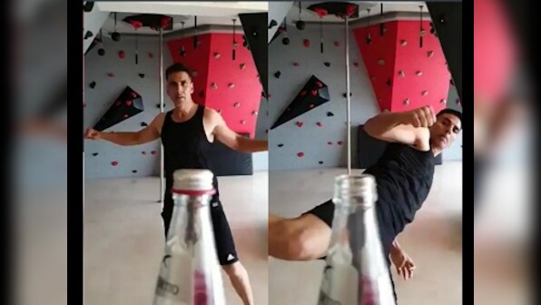 Akshay Kumar, Jason Statham, John Mayer, Guy Ritchie participate in the viral BottleCapChallenge