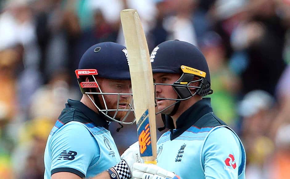 England openers Jonny Bairstow and Jason Roy built a 124-run stand for the first wicket, putting them in a comfortable position to make the final. AP