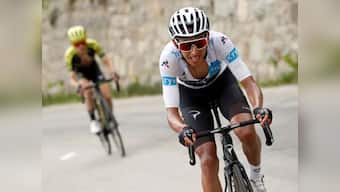 Tour de France 2019: Egan Bernal takes yellow jersey from Julian Alaphilippe as hailstorm prematurely curtails Stage 19