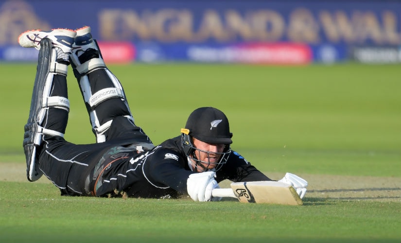 Martin Guptill fails to make ground against England in the final. AFP