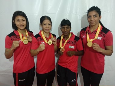 President's Cup 2019: MC Mary Kom, Simranjit Kaur bag gold as Indian boxers finish tournament with nine medals President's Cup 2019: MC Mary Kom, Simranjit Kaur bag gold as Indian boxers finish tournament with nine medals