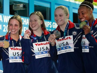 FINA World Championships 2019: US swimmers set new world record to clinch gold in women's 4x100m medley relay event FINA World Championships 2019: US swimmers set new world record to clinch gold in women's 4x100m medley relay event