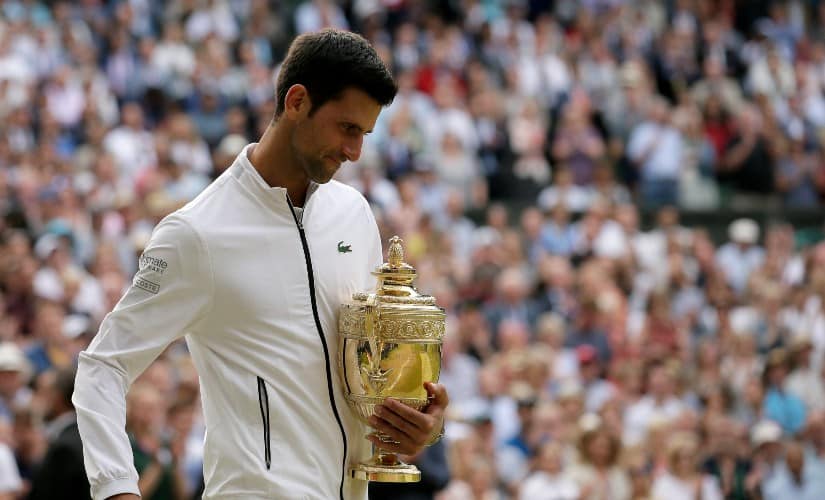 Novak Djokovic captured his 16th Grand Slam title after beating Roger Federer in five-sets in Wimbledon final. AP