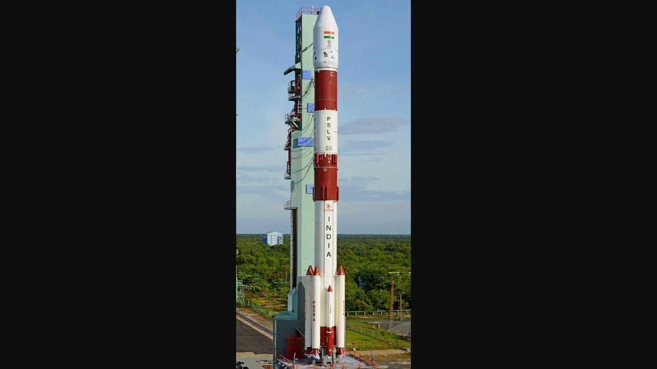 PSLV C-35 at the launch pad. Credit: ISRO
