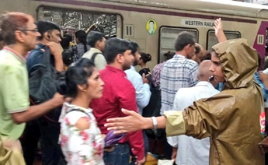 In view of incessant rains and high tide, the RPF were deployed at suburban stations and foot-over-bridges for safety of commuters. Twitter @WesternRly In view of incessant rains and high tide, the RPF were deployed at suburban stations and foot-over-bridges for safety of commuters. Twitter @WesternRly
