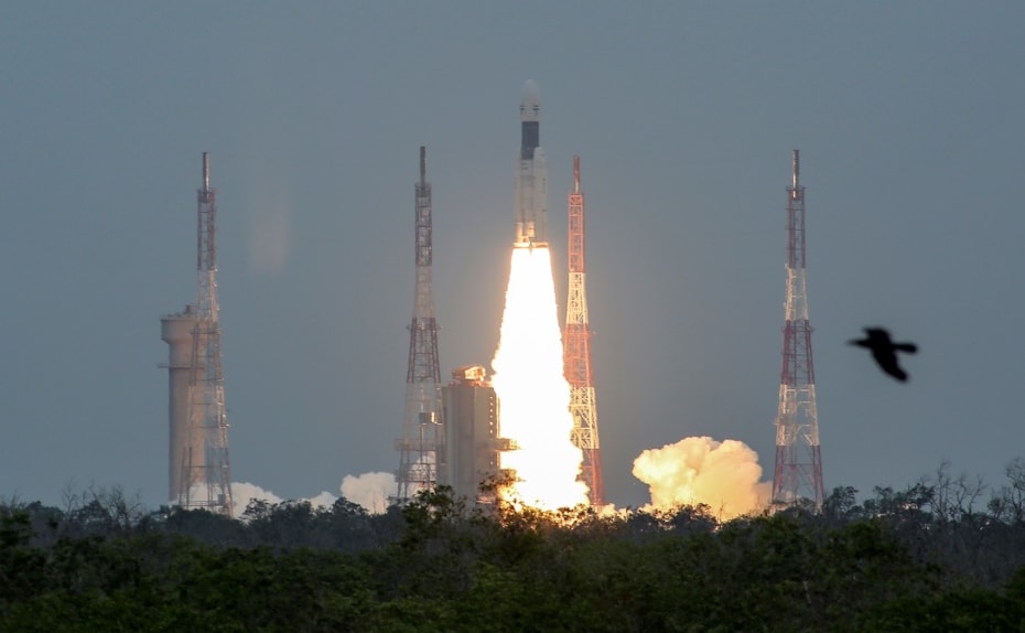 The GSLV-MkIII-M1, dubbed '<em>Baahubali</em>', lifted-off from the second launch pad at the spaceport into cloudy skies at 2.43 pm and successfully placed the 3,850-kg Chandrayaan 2 into the Earth's orbit around 16 minutes later. Reuters