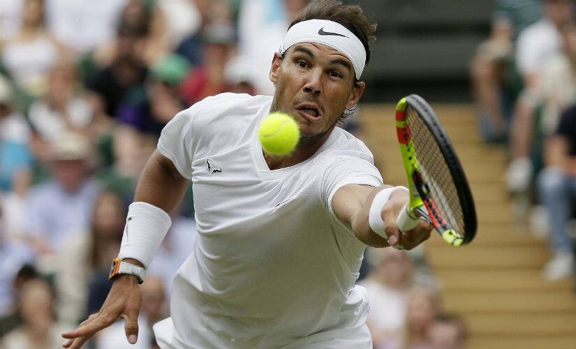 Rafael Nadal’s stunning groundstrokes wowed the spectators. AP