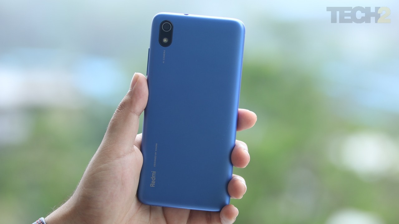 The Redmi 7A does not feature a fingerprint scanner at all. Image: tech2/ Sahil S.