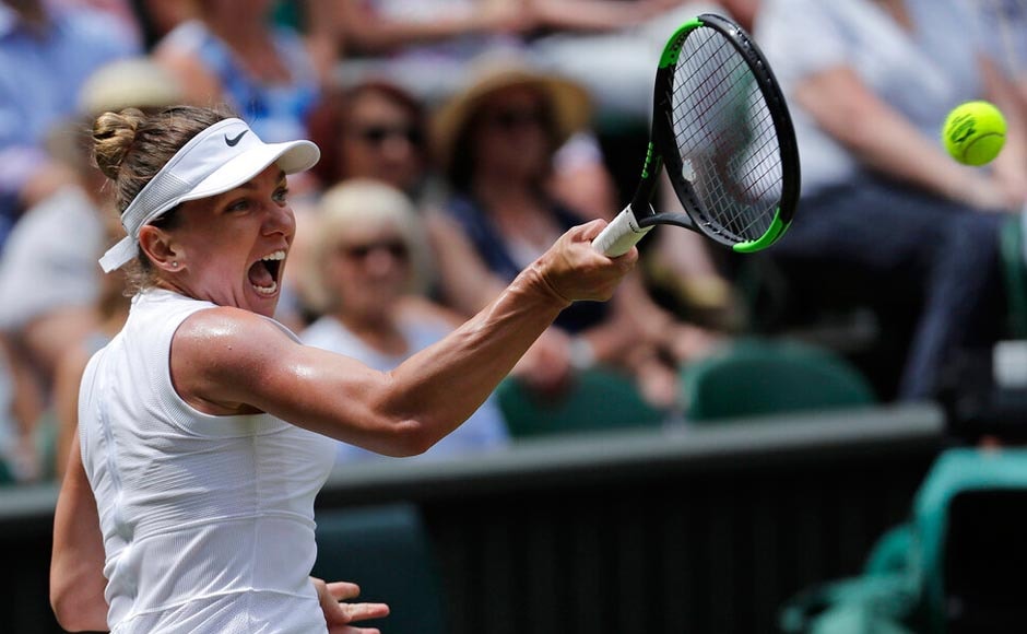 Simona Halep advanced to Saturday's championship match at the All England Club by beating Elina Svitolina 6-1, 6-3 on Centre Court. AP Simona Halep advanced to Saturday's championship match at the All England Club by beating Elina Svitolina 6-1, 6-3 on Centre Court. AP