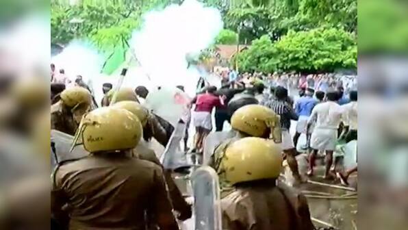 Kerala's University College student stabbed: Accused held, but IUML workers protest against SFI outside state secretariat, police resort to water cannon, tear gas