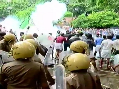 Kerala's University College student stabbed: Accused held, but IUML workers protest against SFI outside state secretariat, police resort to water cannon, tear gas Kerala's University College student stabbed: Accused held, but IUML workers protest against SFI outside state secretariat, police resort to water cannon, tear gas