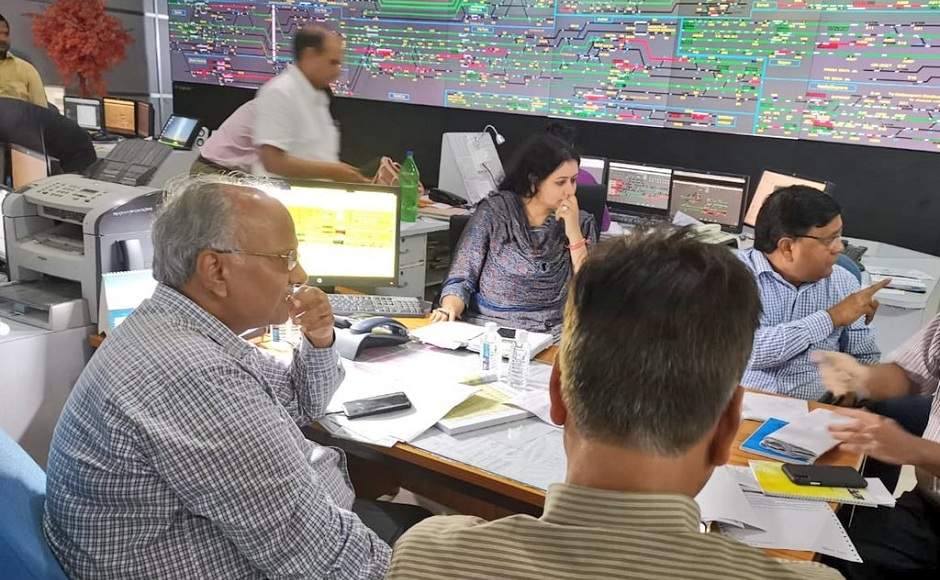 Officials of the Western railway continued to monitor the situation from Mumbai Central Control Room to 'keep the wheels of local trains rolling'. Twitter @WesternRly Officials of the Western railway continued to monitor the situation from Mumbai Central Control Room to 'keep the wheels of local trains rolling'. Twitter @WesternRly