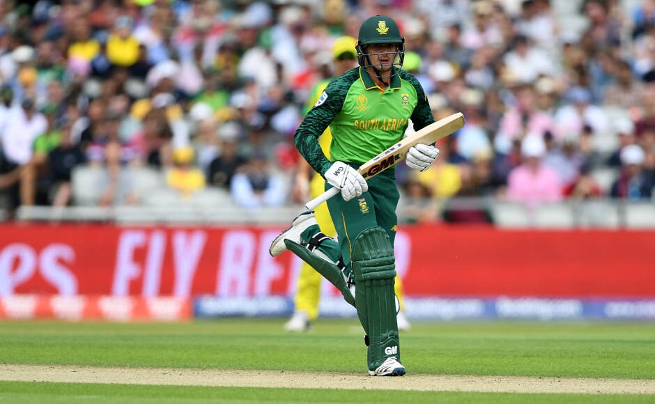 South Africa's Quinton de Kock gave a quick start, smashing 52 off 51 balls but yet again departed after a good start. not being able to convert the fifty into a big century. AFP South Africa's Quinton de Kock gave a quick start, smashing 52 off 51 balls but yet again departed after a good start. not being able to convert the fifty into a big century. AFP
