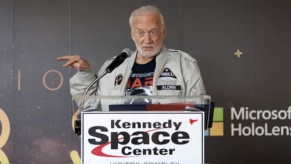 Buzz Aldrin, second man on Moon, recollects his experience at Apollo 11 anniversary