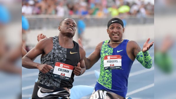 Christian Coleman blazes to victory at US championships; books