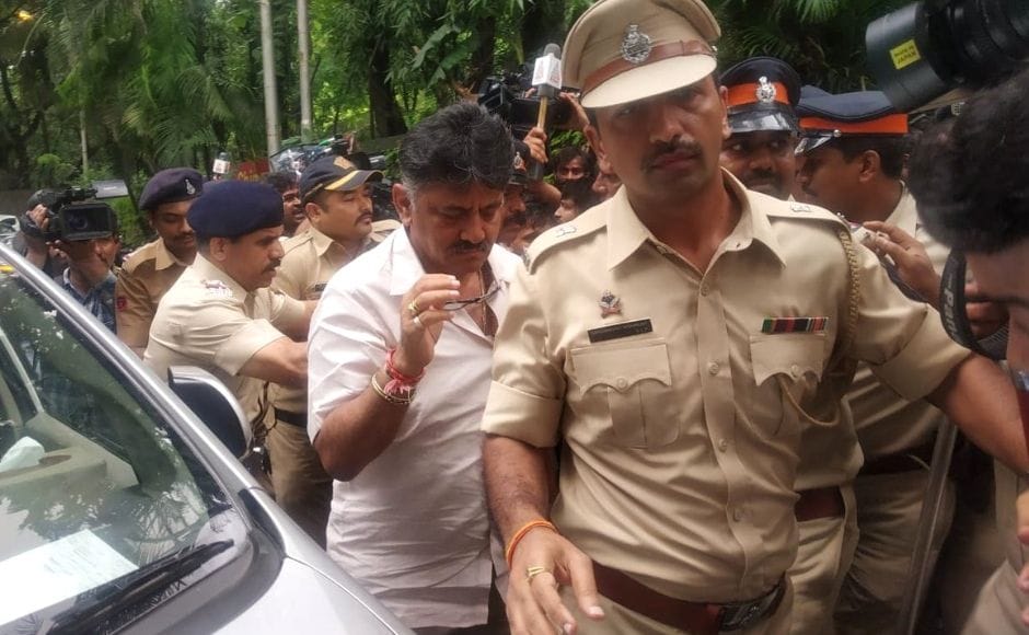 However, his attempt was foiled by the police, who detained him along with former Mumbai MP Milind Deora, and Congress workers. They were later released, and Shivakumar was made to return to Bengaluru. Before leaving Mumbai, he said the police was forced to act against him by the BJP government in the state. Twitter/@ANI However, his attempt was foiled by the police, who detained him along with former Mumbai MP Milind Deora, and Congress workers. They were later released, and Shivakumar was made to return to Bengaluru. Before leaving Mumbai, he said the police was forced to act against him by the BJP government in the state. Twitter/@ANI