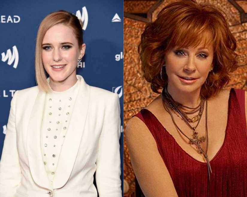Rachel Brosnahan and Reba McEntire. Images from Twitter