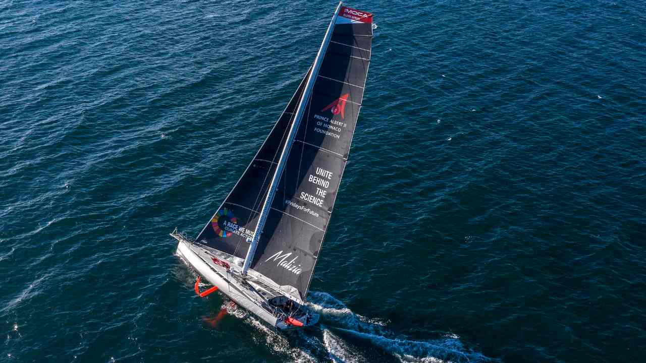The boat that Thunberg will be traveling to the US. Image credit: Twitter