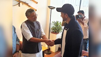 Super 30 actor Hrithik Roshan meets mathematician Anand Kumar, Bihar deputy CM Sushil Kumar Modi in Patna