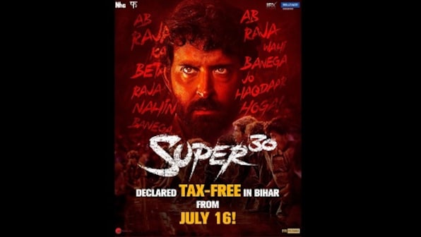 Hrithik Roshan's Super 30, inspired by mathematician Anand Kumar, made tax-free in Bihar