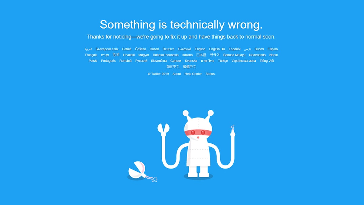 Twitter suffered a temporary outage around the world across web and mobile apps