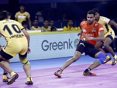 Highlights, Pro Kabaddi 2019 U Mumba vs Jaipur Pink Panthers at Hyderabad: Jaipur register first win of season Highlights, Pro Kabaddi 2019 U Mumba vs Jaipur Pink Panthers at Hyderabad: Jaipur register first win of season