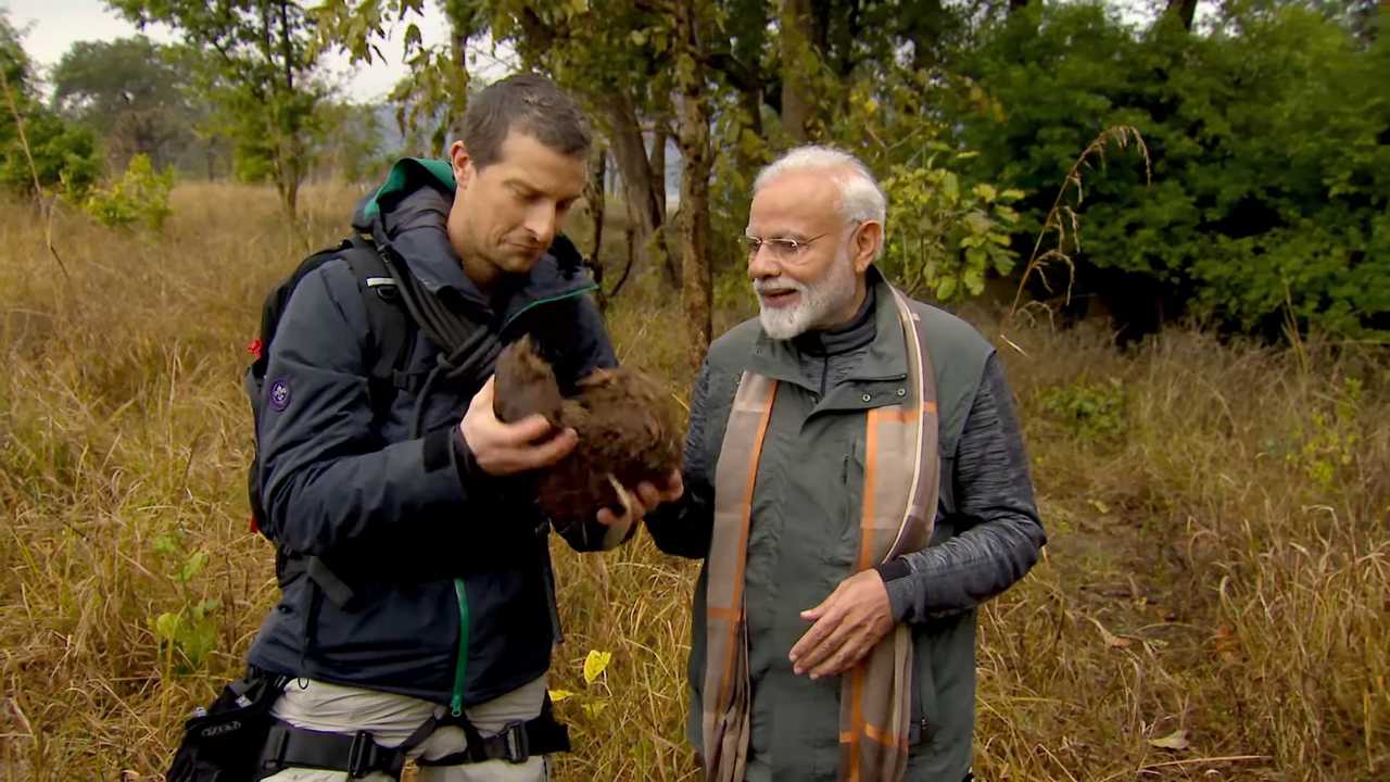 PM Narendra Modi joins Bear Grylls in special episode of Discovery Channel's survival show, Man vs Wild PM Narendra Modi joins Bear Grylls in special episode of Discovery Channel's survival show, Man vs Wild