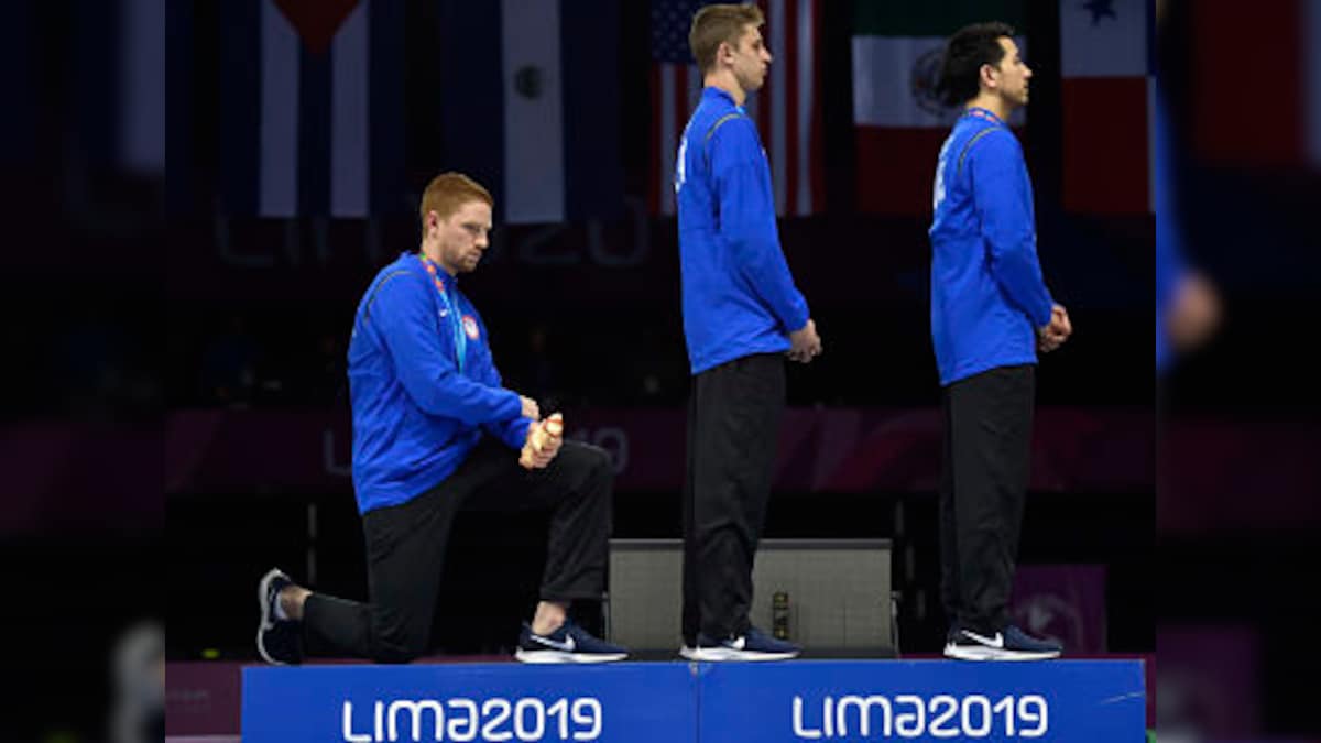 Two US gold medallists at Pan American Games could face sanctions over anti-Donald Trump podium protests