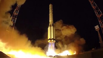 Russia launched a fourth military communication satellite aboard a Proton-M rocket yesterday