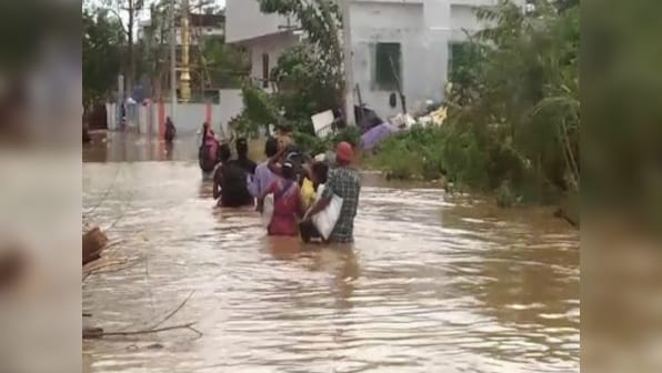 Vamsadhara river in Andhra Pradesh swells due to heavy rains; people in low-lying areas asked to move to safer places
