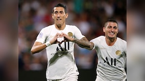 Ligue 1: Depleted Paris Saint-Germain win against Metz in match interrupted by homophobic fan banners