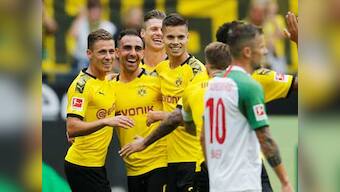 Bundesliga: Borussia Dortmund issue statement of intent with 5-1 thrashing of Augsburg; Paderborn stun Bayer Leverkusen