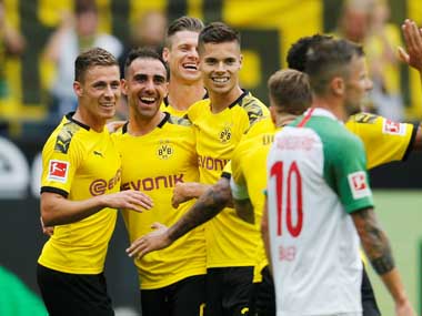 Bundesliga: Borussia Dortmund issue statement of intent with 5-1 thrashing of Augsburg; Paderborn stun Bayer Leverkusen Bundesliga: Borussia Dortmund issue statement of intent with 5-1 thrashing of Augsburg; Paderborn stun Bayer Leverkusen